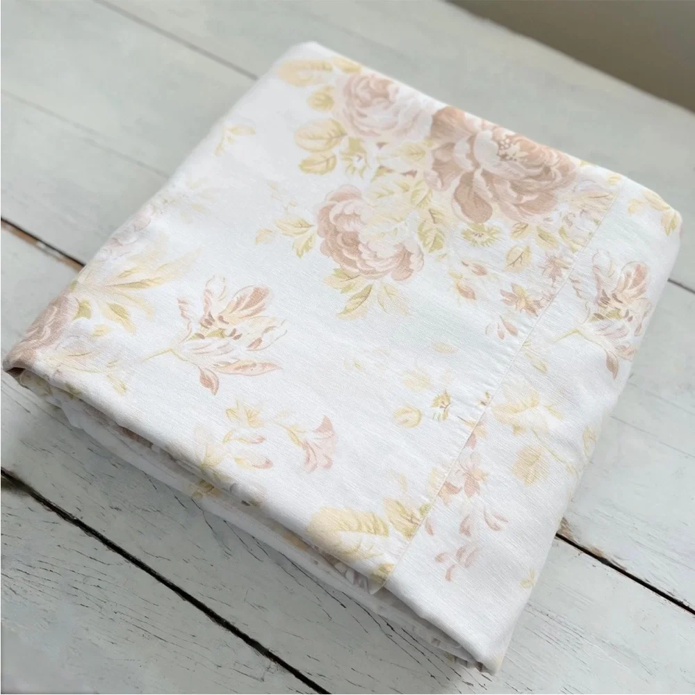 Pottery Barn Hayden Floral Linen Blend FULL/QUEEN Duvet Neutral & 2 Std. Shams